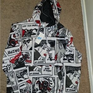 NWT “Fresh Prints of Bel Air" Graphic Unisex Pullover Hoodie — Size Small